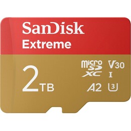 2tb micro sd memory sandisk extreme u3 v30
