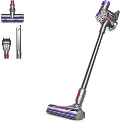 Aspiradora escoba avanzada Dyson v8™, potencia de succión de 130 AW, tiempo de funcionamiento de 40 min, accesorios, níquel