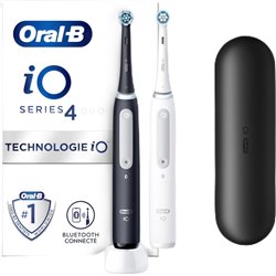 Oral-B iO Series 4 Duo Electric Toothbrushes - Black and White