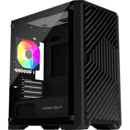 KEEP OUT XC-220 GLASS case PC Micro-ATX nero