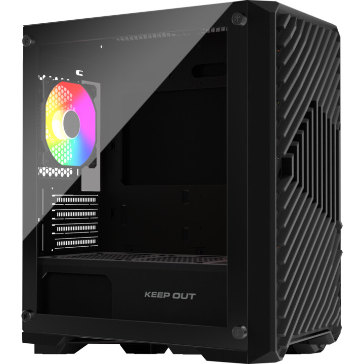 KEEP OUT XC-220 GLASS Micro-ATX-PC-Gehäuse schwarz
