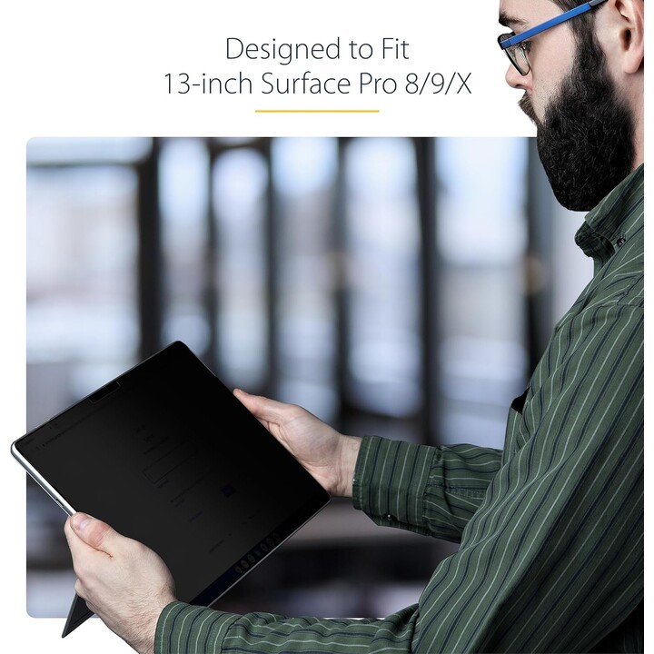 StarTech.com Filtro privacy a 4 posizioni per Surface Pro 8/9/X/11 Laptop da 13", modalità verticale/orizzontale, abilitato