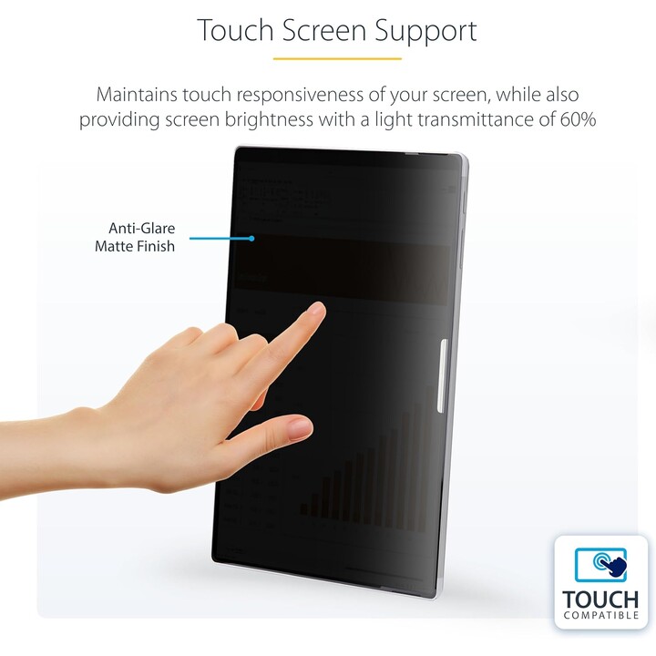 StarTech.com Filtro privacy a 4 posizioni per Surface Pro 8/9/X/11 Laptop da 13", modalità verticale/orizzontale, abilitato