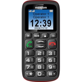 Maxcom 428L 2G, Cellulare per Anziani Doppia SIM, Tasti SOS e ICE USB-C, Nero
