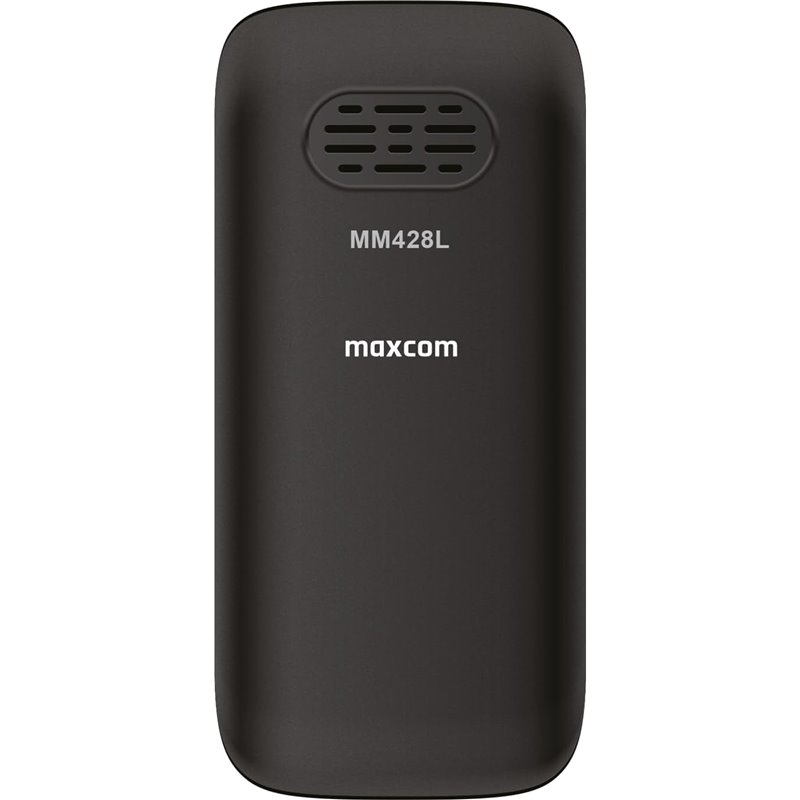 Maxcom 428L 2G, téléphone portable pour personnes âgées double SIM, boutons SOS et ICE USB-C, noir