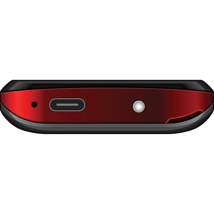 Maxcom 428L 2G, téléphone portable pour personnes âgées double SIM, boutons SOS et ICE USB-C, noir