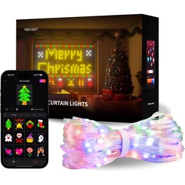 YEELIGHT – rideaux lumineux intelligents, 475 LED, contrôle par application, 100+ graffitis DIY, 20+ modes de scène GIF, bandes 