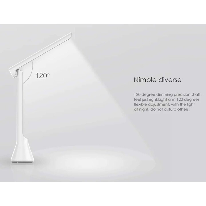 Tragbare, wiederaufladbare USB-Tischlampe von Yeelight, kleiner klappbarer Schreibtisch, leichter Augenschutz, 3 Helligkeiten