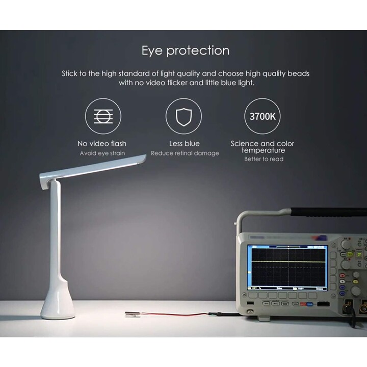 Tragbare, wiederaufladbare USB-Tischlampe von Yeelight, kleiner klappbarer Schreibtisch, leichter Augenschutz, 3 Helligkeiten