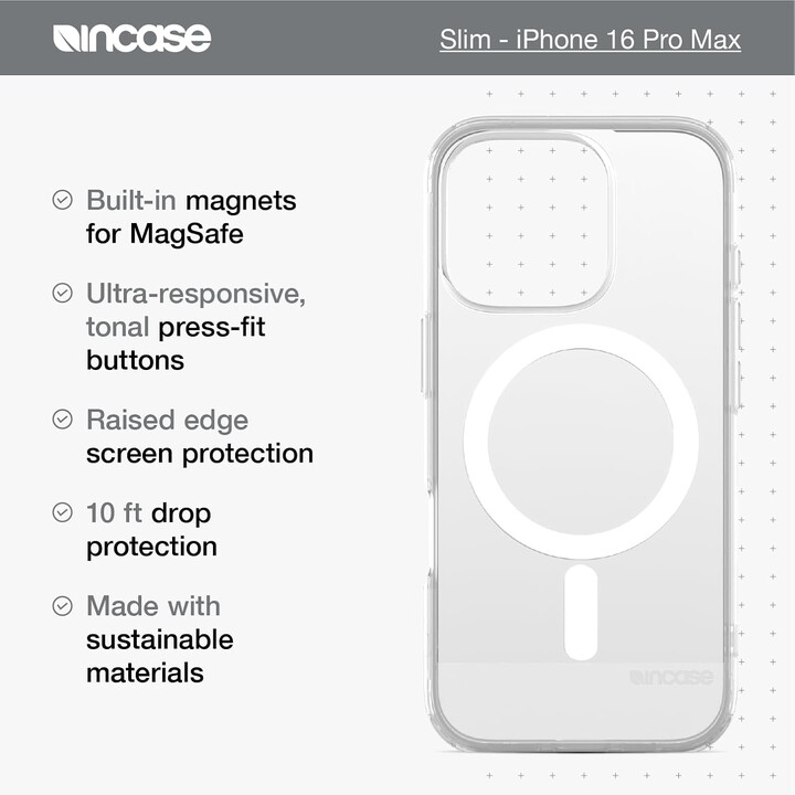 Mobile case back cover incase slim magsafe clear iphone 16 pro max