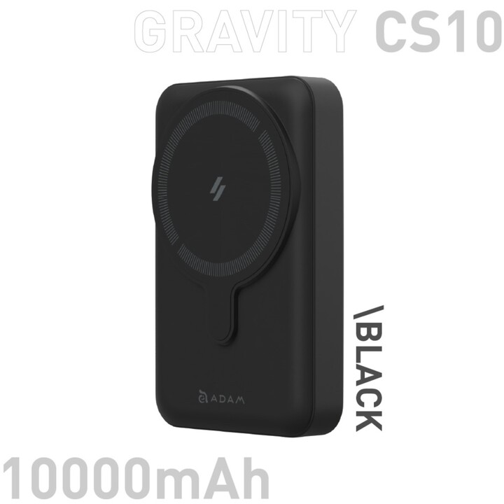Bateria externa adam magnetica gravity cs10 10.000mah con peana black