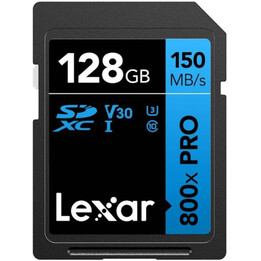 Lexar 128GB Professional 800x Pro Sdxc Uhs-i-Karten, bis zu 150 MB/s Lesen, 45 MB/s Schreiben C10 V30 U3