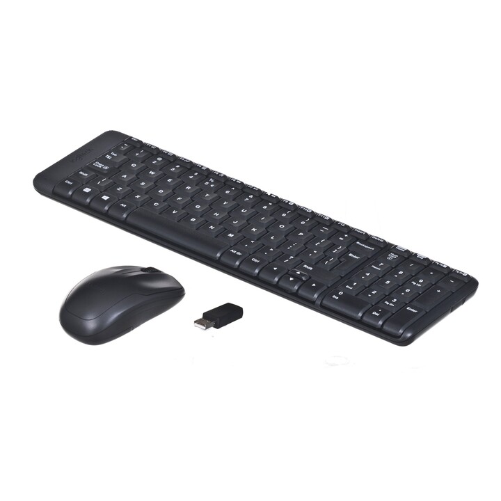 Logitech MK220 international QWERTY EER wireless RF keyboard Black