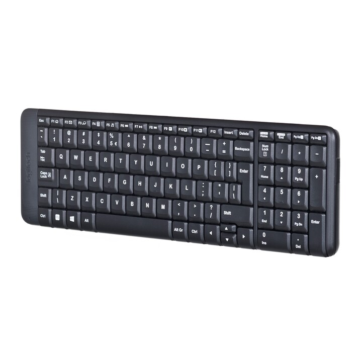Logitech MK220 international QWERTY EER wireless RF keyboard Black