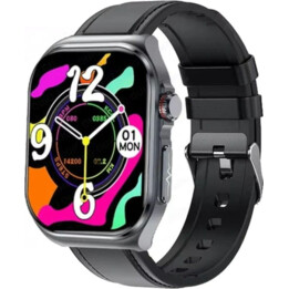 Hello ET585 Cuir Noir - Montre intelligente