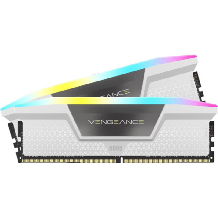 Corsair Ddr5 Memory 32gb 2x16gb Pc6000 Vengeance Rgb White Cmh32gx5m2b6000z30w