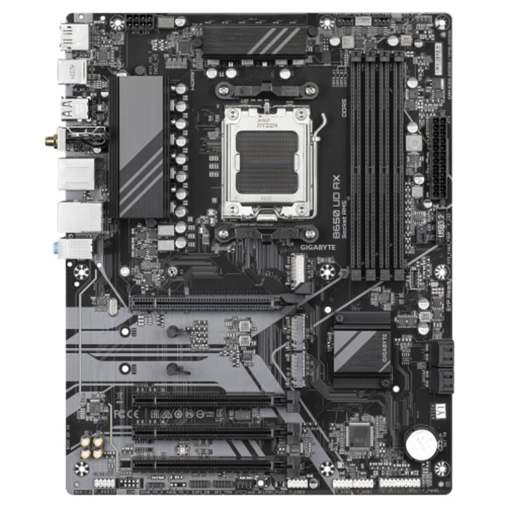 Scheda Madre Gigabyte B650 Ud Ax - Compatibile con CPU Amd Ryzen serie 9000, 6+2+2 Phase Vrm, Fino a 7600MHz Ddr5 (oc), 1x Pcie 
