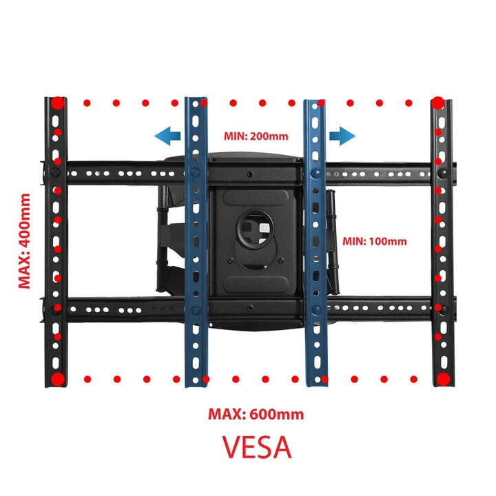 Esperanza ERW021 CRONOS Support TV de 2,16 m (85") Noir
