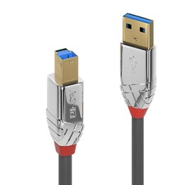 36662 - Cabo USB 3.0 Tipo A para B, 2 m, 5 Gbps, Linha Cromada