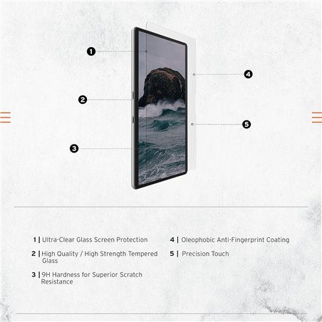 UAG tempered glass protector for Microsoft Surface Pro 9 / 10 / 11 / Pro Copilot + PC