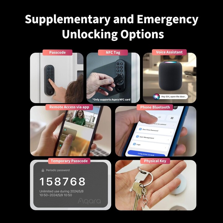 Aqara Smart Lock U200 Silber – Cerradura Inteligente