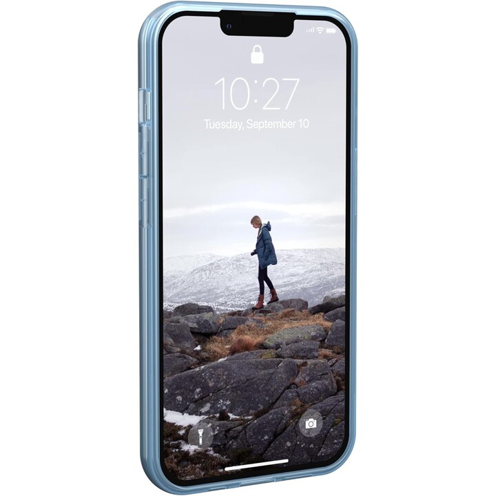 Cover posteriore della custodia per cellulare uag [u] lucent cerulean iphone 13 pro
