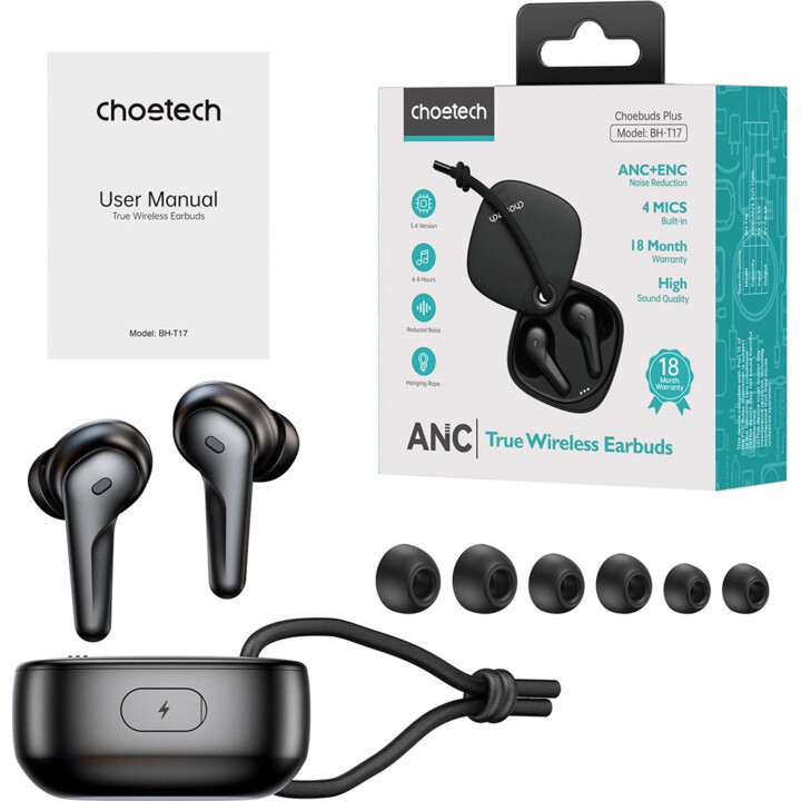 Choetech BH-T17 ANC Nero - Cuffie Bluetooth