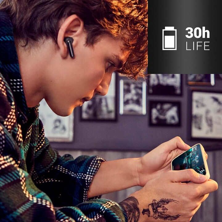 Energy Sistem Display ANC Negro – Auriculares True Wireless