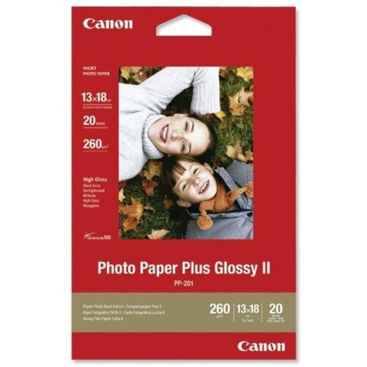 Carta fotografica Canon PP-201 Glossy II Plus lucida A3+ 329x423 mm 260 g/m² - 20 fogli