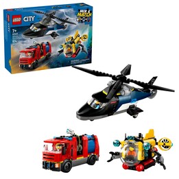 LEGO CITY 60462 Hubschrauber, Feuerwehrauto und U-Boot Remix