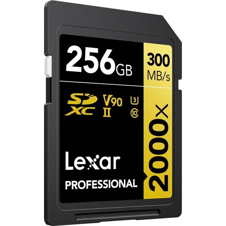 Lexar 256gb Professional 2000x Sdxc Uhs-ii Cards, Up To 300mb/s Read 260mb/s Write C10 V90 U3
