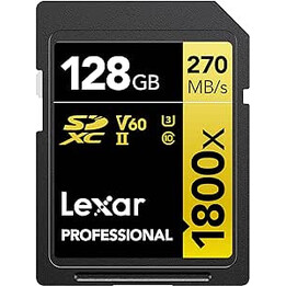 Lexar Lsd1800128g-bnnng Mémoire Flash 128 Go Sdxc Uhs-ii Classe 10