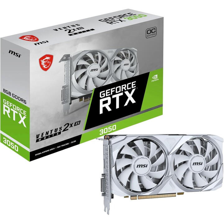 Msi Ventus Rtx 3050 2x Xs White 8g Oc Tarjeta Gráfica Nvidia Geforce Rtx 3050 8GB Gddr6
