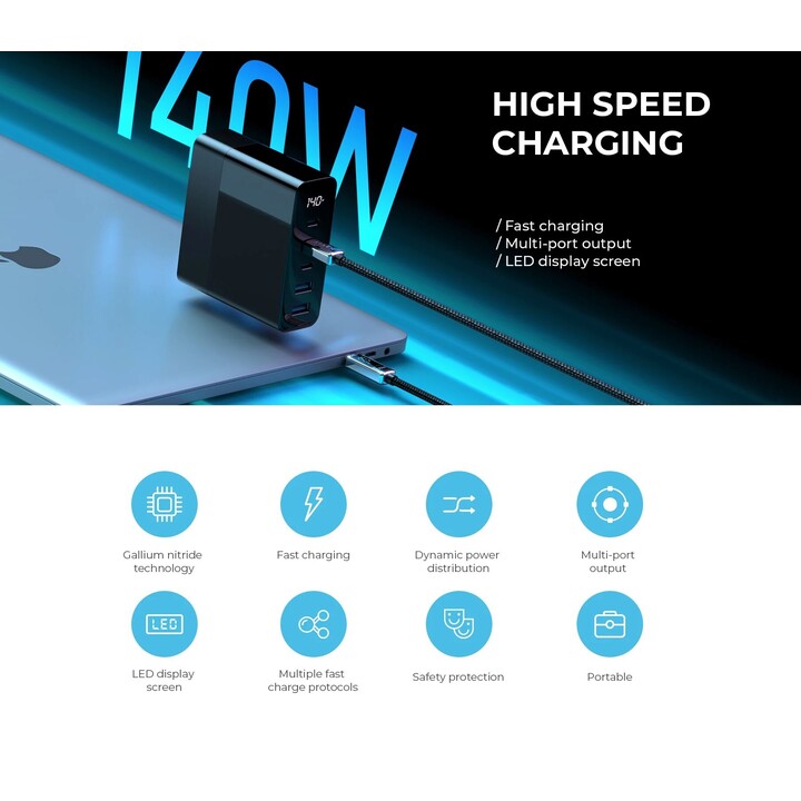 Havit 140W Reiseladegerät UCLE004 EU