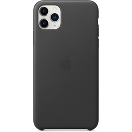 Capa de couro preta para iPhone 11 Pro Max