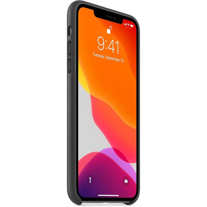 Custodia in pelle per iPhone 11 Pro Max nera