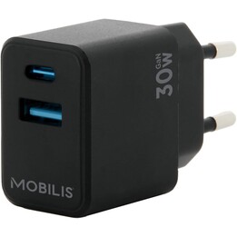 Carregador de parede preto Mobilis 30 W