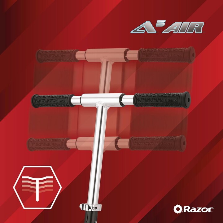 Razor A5 Air, monopattino per adulti e ragazzi, manubrio regolabile in altezza con anti-sonaglio, meccanismo pieghevole
