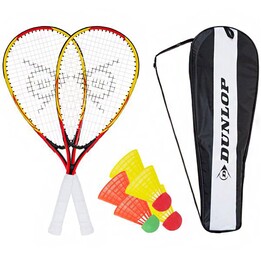 Set de raquette de speedminton Dunlop jaune et rouge