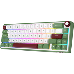 Royal Kludge RKR65 ISO-ES Switch Hot-Swappable Marrom Verde Areia