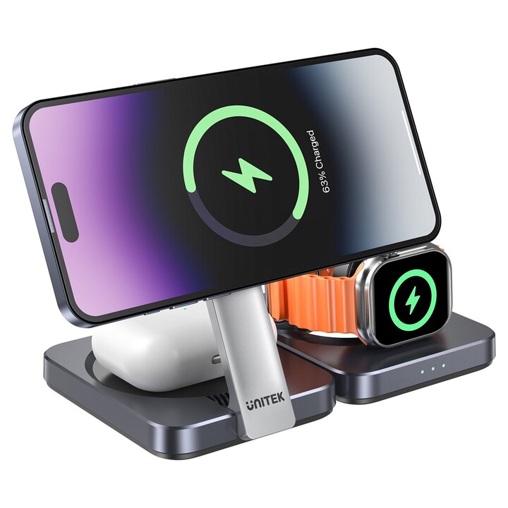 UNITEK P1300AGY01 récepteur de chargement sans fil de dispositifs mobiles Écouteurs, Mobile/smartphone, Smartwatch USB Type-C