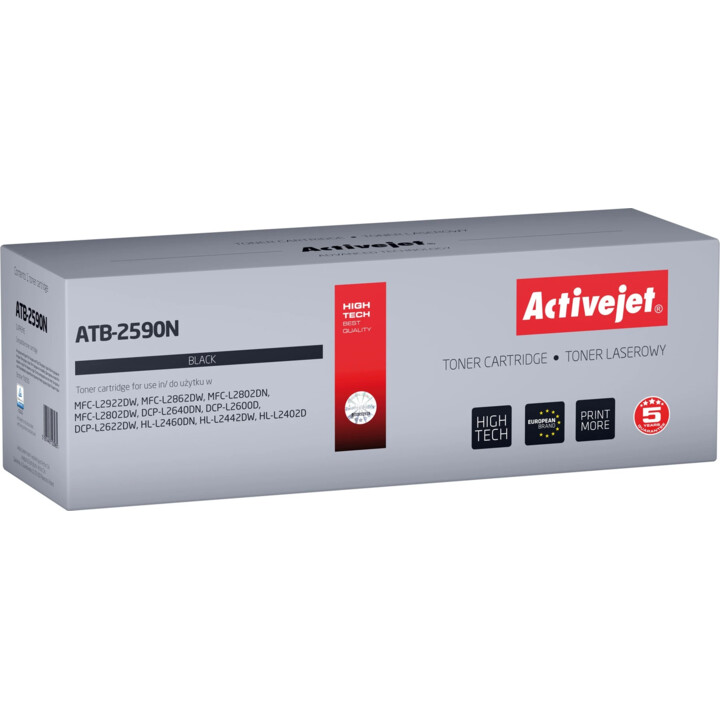 Toner Activejet ATB-2590N per stampanti Brother; Sostituzione Brother TN2590; Supremo; 1200 pagine; nero)