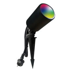 Luminaria de jardín V-TAC VT-5167 7W LED SMART WiFI IP65 RGB+3000K-6500K 520lm (SKU 3014) Negro