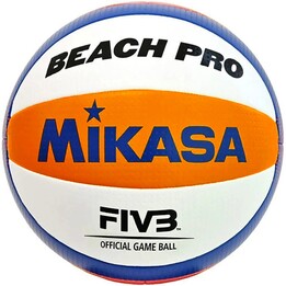 Mikasa Beach Pro White-Orange-Blue BV550C 5 Beach Volleyball