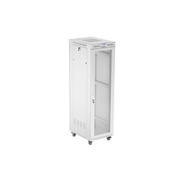 BODENSTEHENDER RACK-SCHRANK 19" 42U 600X800 GRAU PERFORIERTE LCD-TÜR LANBERG (FLATPACK)