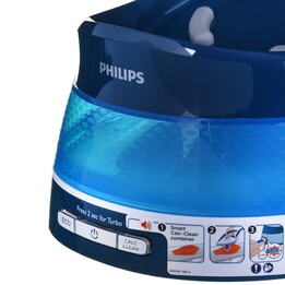 Philips Estação de passar roupa a vapor GC7840/20 2400 W 1,5 L Base SteamGlide Azul, Branco