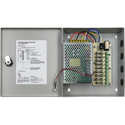 Qoltec 12VDC Switching Power Supply, 10A, 120W, 9 channels