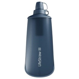 Bottiglia con filtro Peak squeeze 1l-blu montagna
