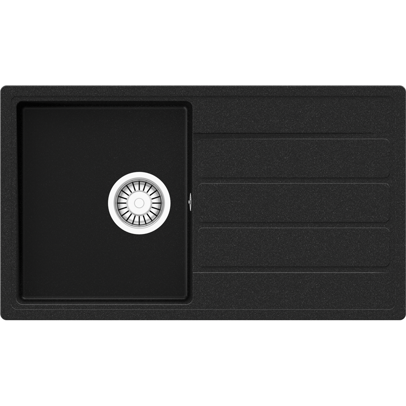 FREGADERO TEKA SINTÉTICO COMFOR 45 B-TQ 1B 1D REV 2O AUTO WST NEGRO ÓNIX
