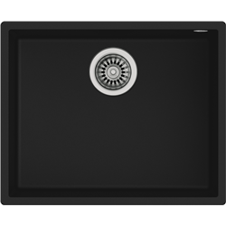 TEKA SYNTHETIC SINK SQUARE 50.40 TG 31/2 W/OVF SP BLACK